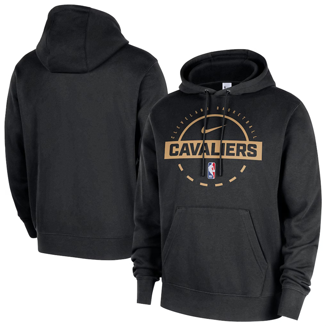 Men's Cleveland Cavaliers Black 2025/26 Practice Club Pullover Hoodie
